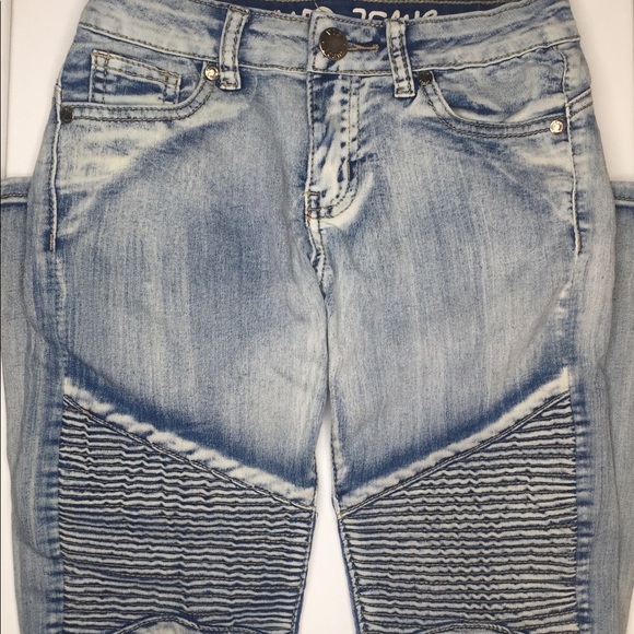 Girls biker blue jeans size 10 VIP Jeans - Picture 3 of 9